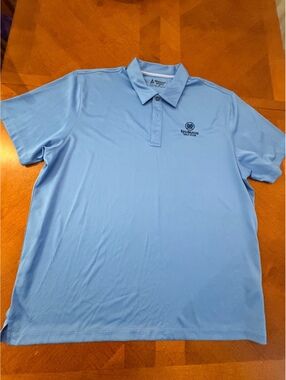 Bermuda Sands Red Bridge Golf Club Polo Shirt XXL Light Blue Polyester 612